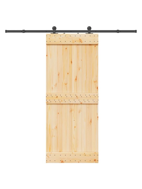 Liukuovi asennustarvikkeineen 85x210 cm täysi mänty