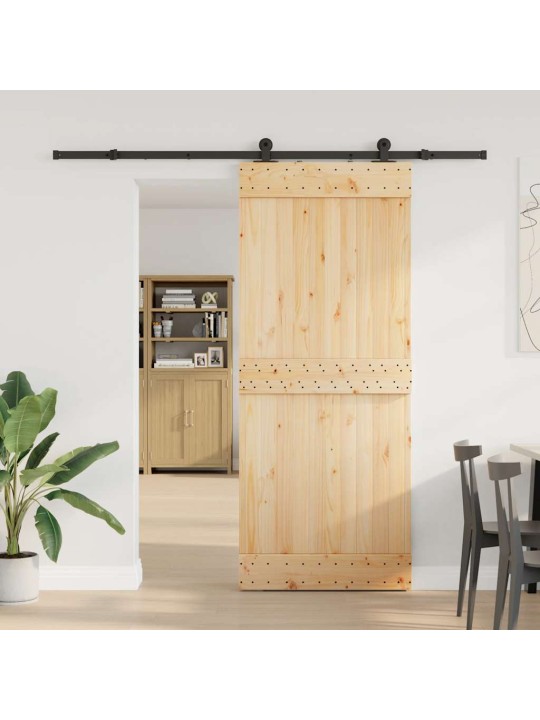 Liukuovi asennustarvikkeineen 85x210 cm täysi mänty