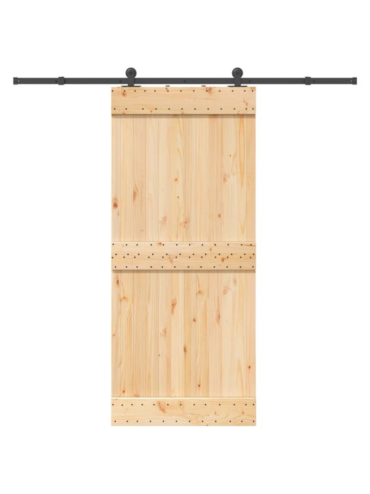 Liukuovi asennustarvikkeineen 90x210 cm täysi mänty