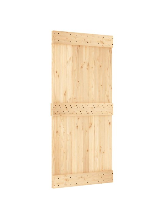 Liukuovi asennustarvikkeineen 100x210 cm täysi mänty