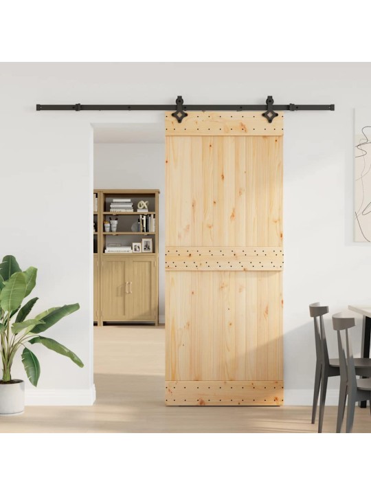 Liukuovi asennustarvikkeineen 85x210 cm täysi mänty
