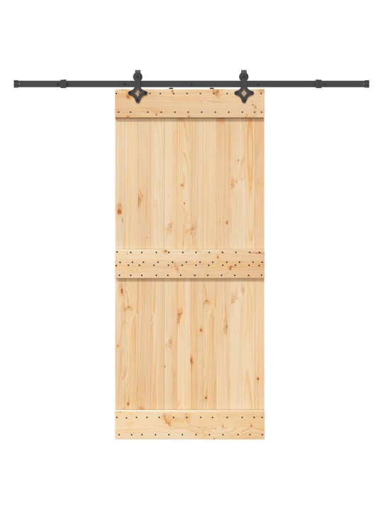 Liukuovi asennustarvikkeineen 90x210 cm täysi mänty