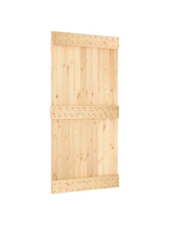 Liukuovi asennustarvikkeineen 100x210 cm täysi mänty