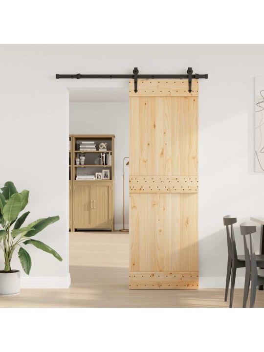 Liukuovi asennustarvikkeineen 70x210 cm täysi mänty