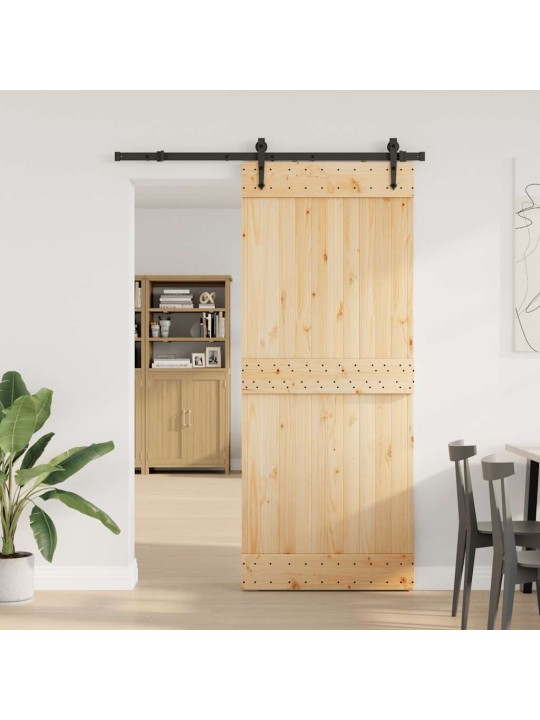 Liukuovi asennustarvikkeineen 85x210 cm täysi mänty