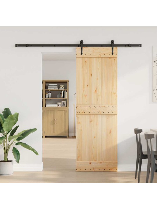 Liukuovi asennustarvikkeineen 70x210 cm täysi mänty
