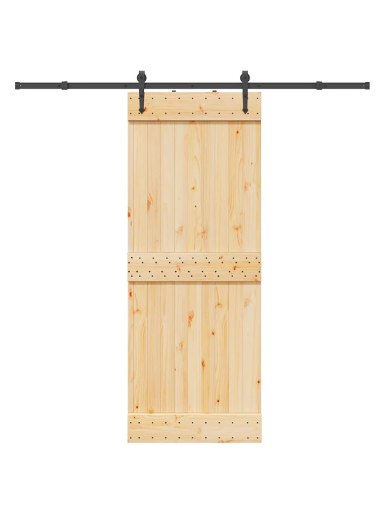 Liukuovi asennustarvikkeineen 80x210 cm täysi mänty