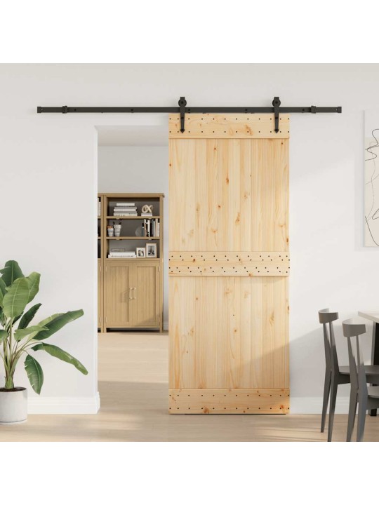 Liukuovi asennustarvikkeineen 85x210 cm täysi mänty