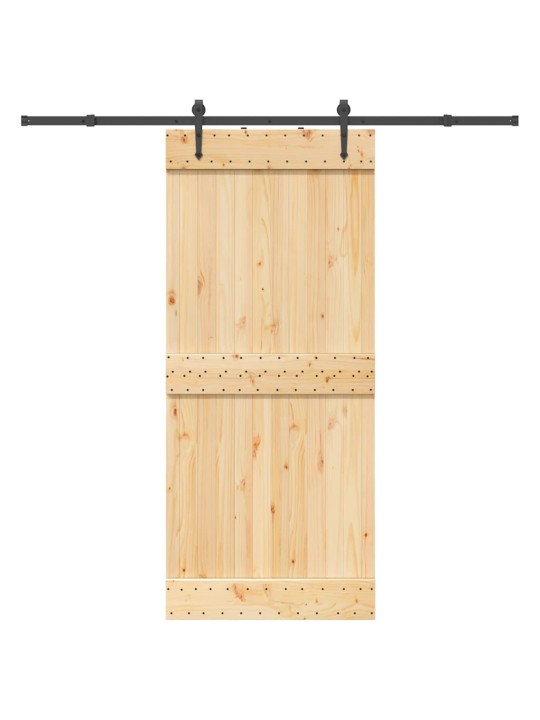 Liukuovi asennustarvikkeineen 90x210 cm täysi mänty