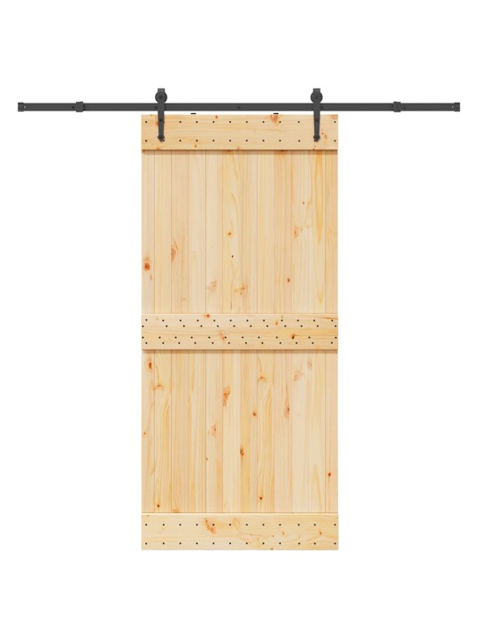 Liukuovi asennustarvikkeineen 95x210 cm täysi mänty
