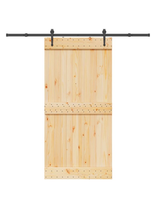 Liukuovi asennustarvikkeineen 100x210 cm täysi mänty