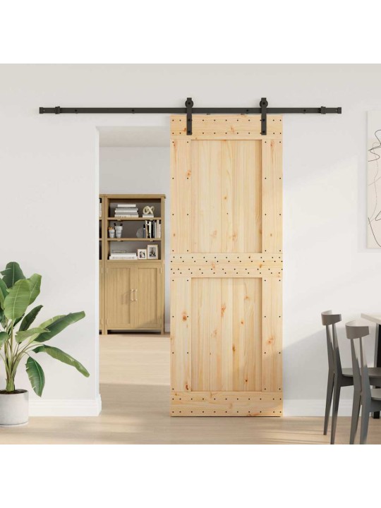 Liukuovi asennustarvikkeineen 85x210 cm täysi mänty
