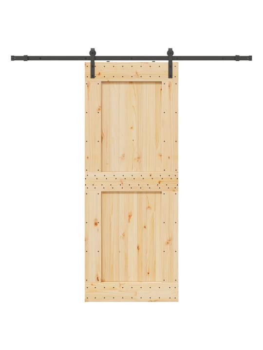 Liukuovi asennustarvikkeineen 90x210 cm täysi mänty