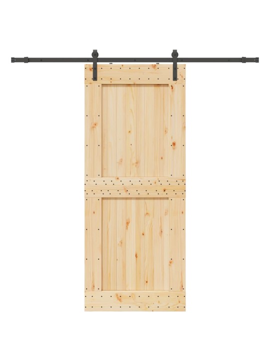 Liukuovi asennustarvikkeineen 95x210 cm täysi mänty