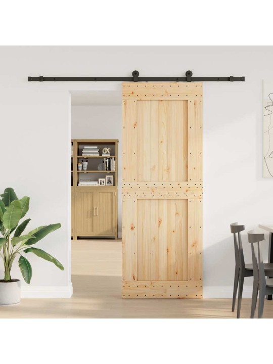 Liukuovi asennustarvikkeineen 85x210 cm täysi mänty