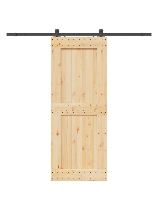 Liukuovi asennustarvikkeineen 90x210 cm täysi mänty