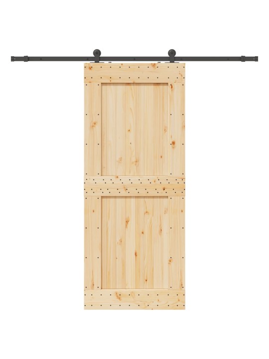 Liukuovi asennustarvikkeineen 95x210 cm täysi mänty