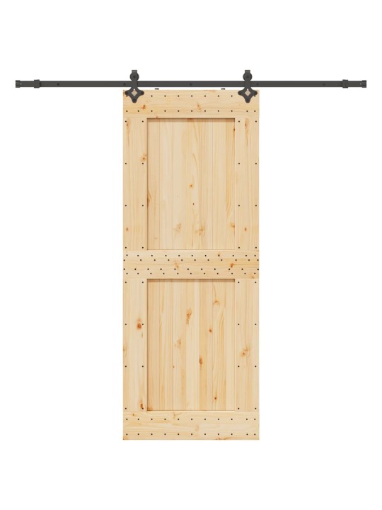 Liukuovi asennustarvikkeineen 90x210 cm täysi mänty