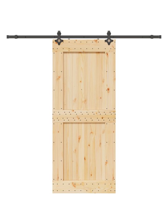 Liukuovi asennustarvikkeineen 95x210 cm täysi mänty
