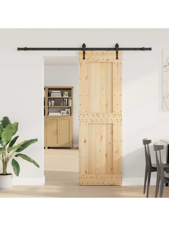 Liukuovi asennustarvikkeineen 70x210 cm täysi mänty