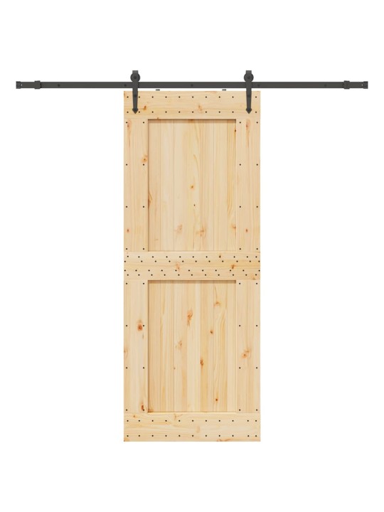 Liukuovi asennustarvikkeineen 90x210 cm täysi mänty
