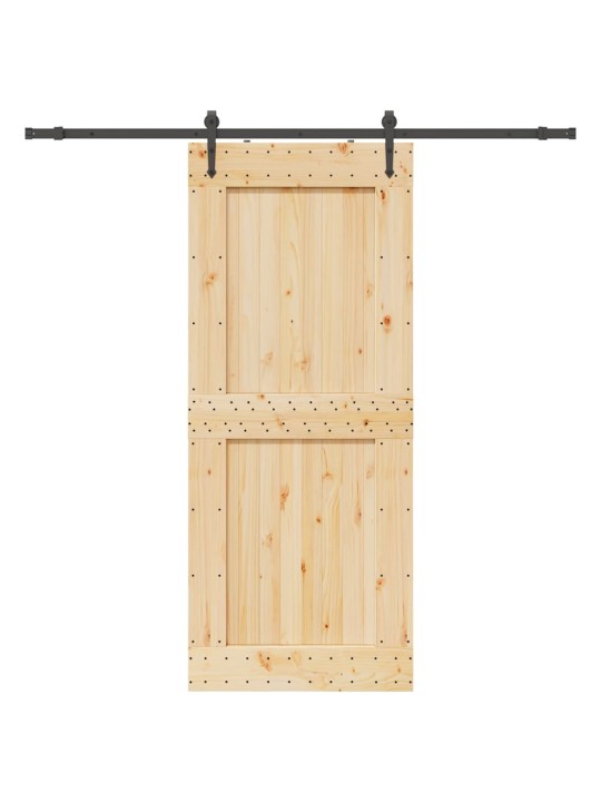 Liukuovi asennustarvikkeineen 95x210 cm täysi mänty