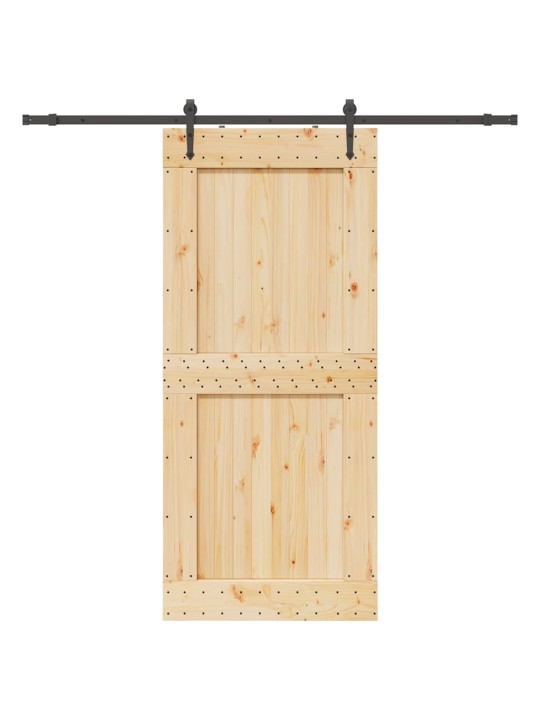 Liukuovi asennustarvikkeineen 100x210 cm täysi mänty