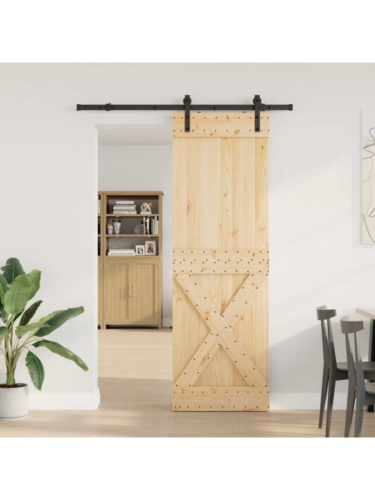 Liukuovi asennustarvikkeineen 70x210 cm täysi mänty