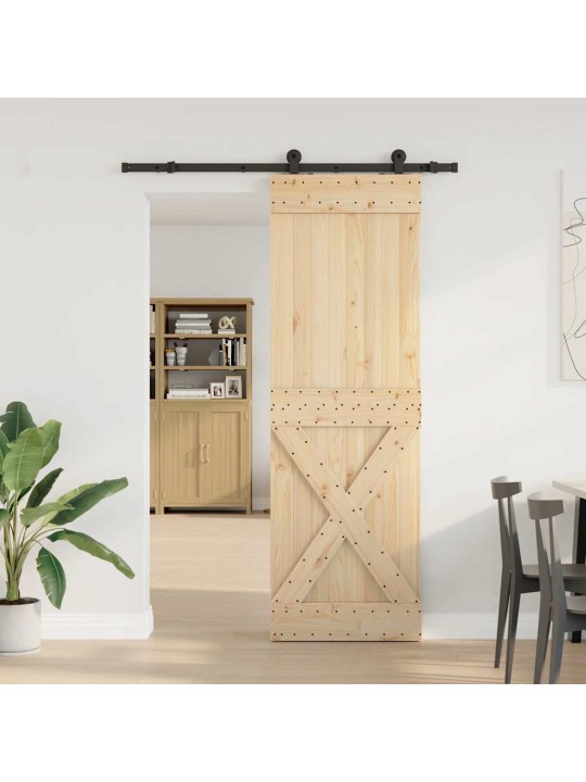 Liukuovi asennustarvikkeineen 70x210 cm täysi mänty