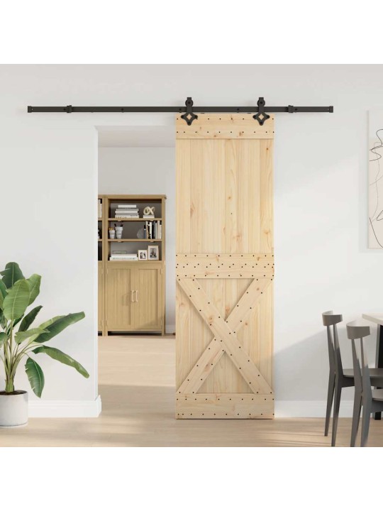 Liukuovi asennustarvikkeineen 70x210 cm täysi mänty