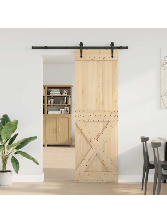 Liukuovi asennustarvikkeineen 70x210 cm täysi mänty