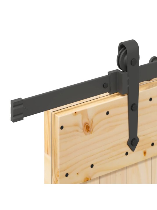 Liukuovi asennustarvikkeineen 90x210 cm täysi mänty