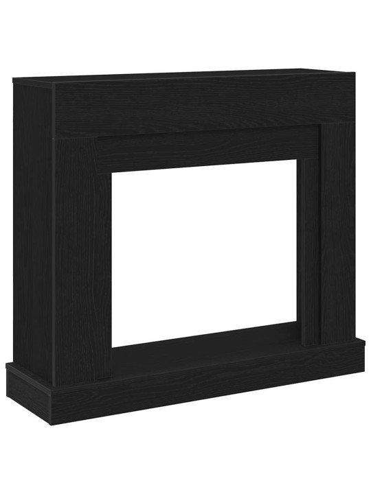 Takkahuone musta tammi 100x30x87,5 cm teknillinen puu