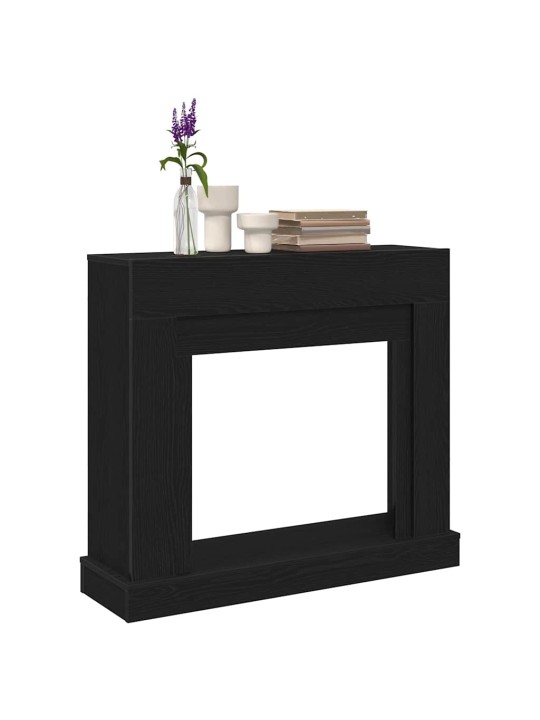 Takkahuone musta tammi 100x30x87,5 cm teknillinen puu