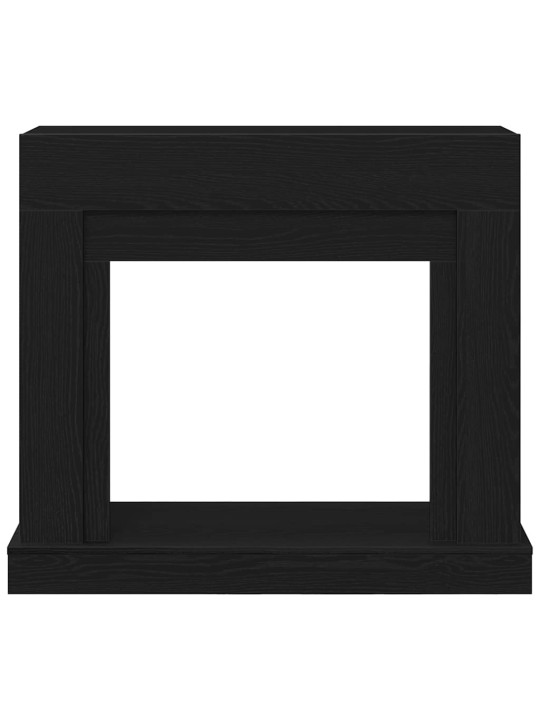 Takkahuone musta tammi 100x30x87,5 cm teknillinen puu