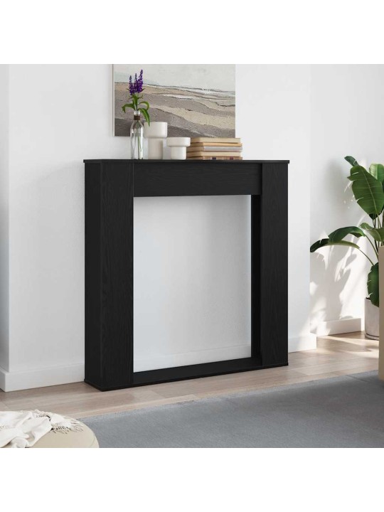 Takkahuone musta tammi 100x20x100 cm teknillinen puu