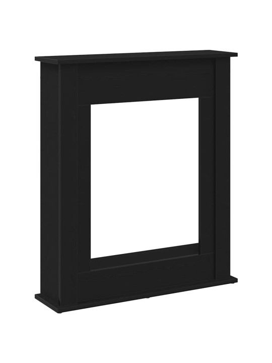 Takkahuone musta tammi 75x20x87,5 cm teknillinen puu