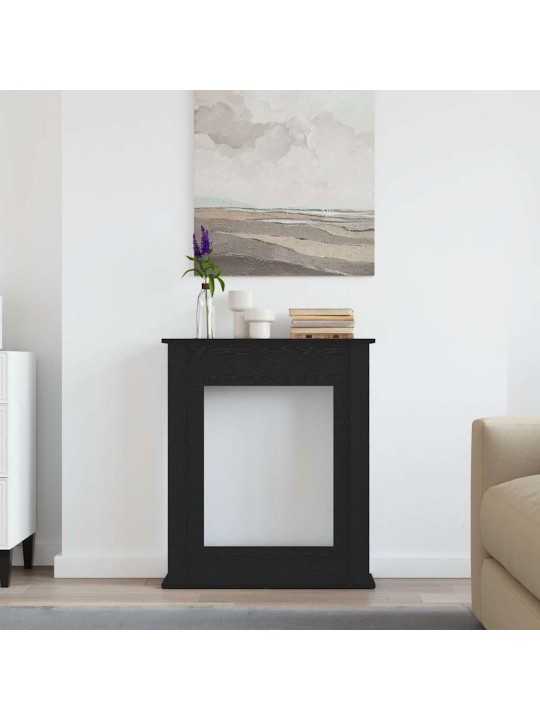 Takkahuone musta tammi 75x20x87,5 cm teknillinen puu