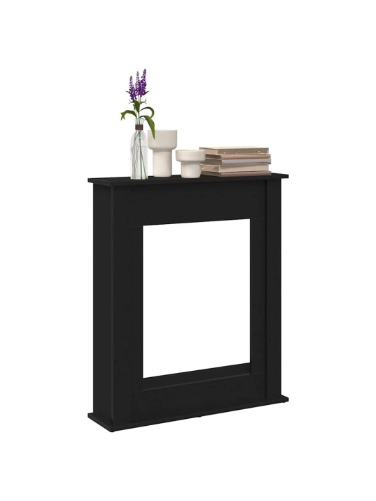 Takkahuone musta tammi 75x20x87,5 cm teknillinen puu