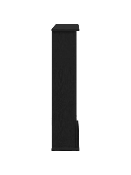 Takkahuone musta tammi 75x20x87,5 cm teknillinen puu