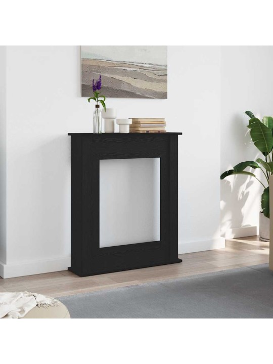 Takkahuone musta tammi 75x20x87,5 cm teknillinen puu