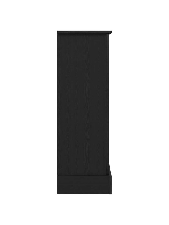 Takkahuone musta tammi 90x30x90 cm teknillinen puu
