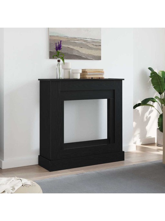 Takkahuone musta tammi 90x30x90 cm teknillinen puu