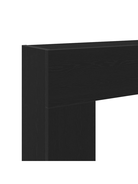Takkahuone musta tammi 81x18x82 cm tekninen puu