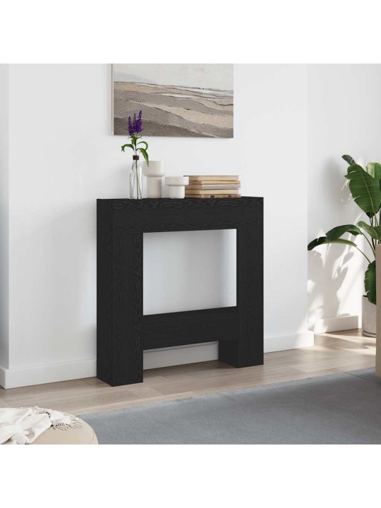 Takkahuone musta tammi 81x18x82 cm tekninen puu