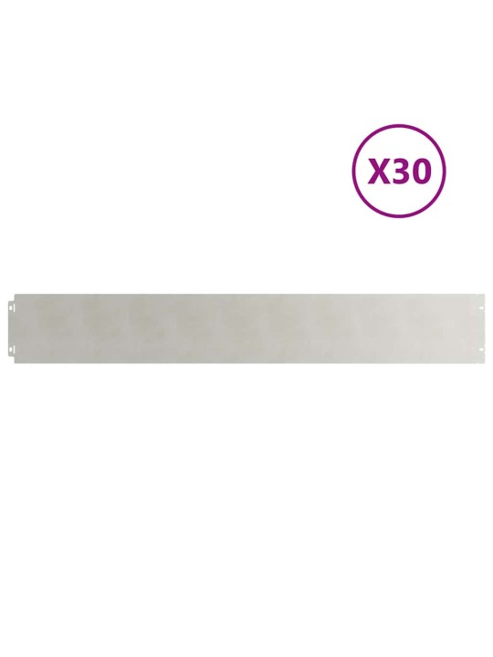 Nurmikon reunalistat 30 kpl 15x103 cm ruostumatonta terästä