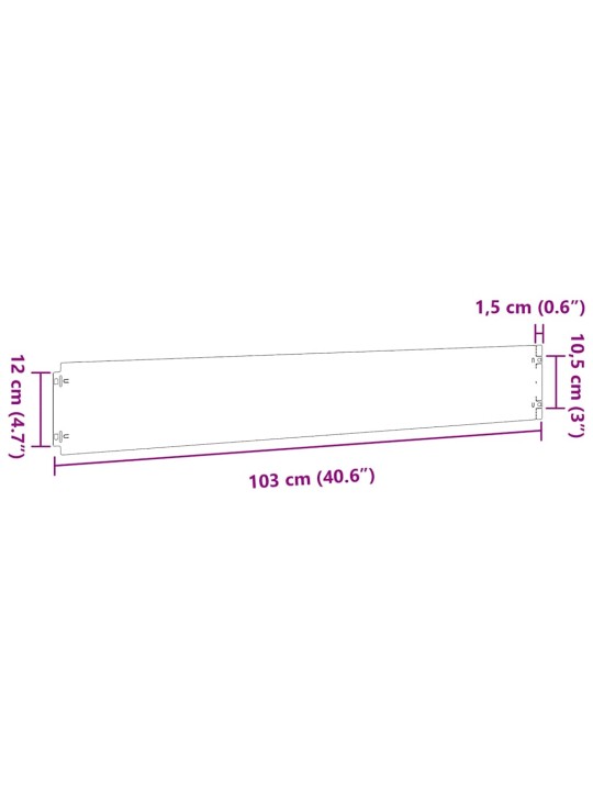 Nurmikon reunalistat 30 kpl 15x103 cm ruostumatonta terästä
