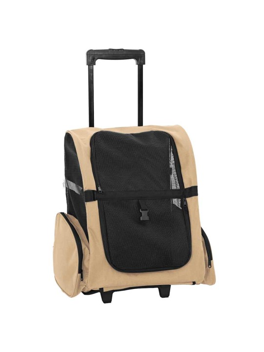 Lemmikkikärryt 3-in-1 kuviointi hiekka 48x32x57 cm oxford-kangas