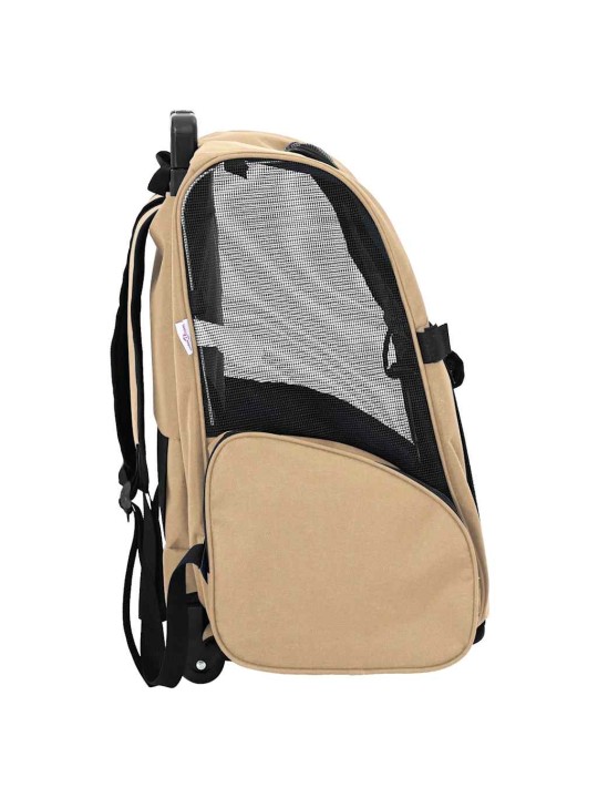 Lemmikkikärryt 3-in-1 kuviointi hiekka 48x32x57 cm oxford-kangas