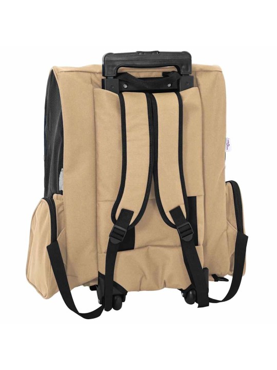 Lemmikkikärryt 3-in-1 kuviointi hiekka 48x32x57 cm oxford-kangas